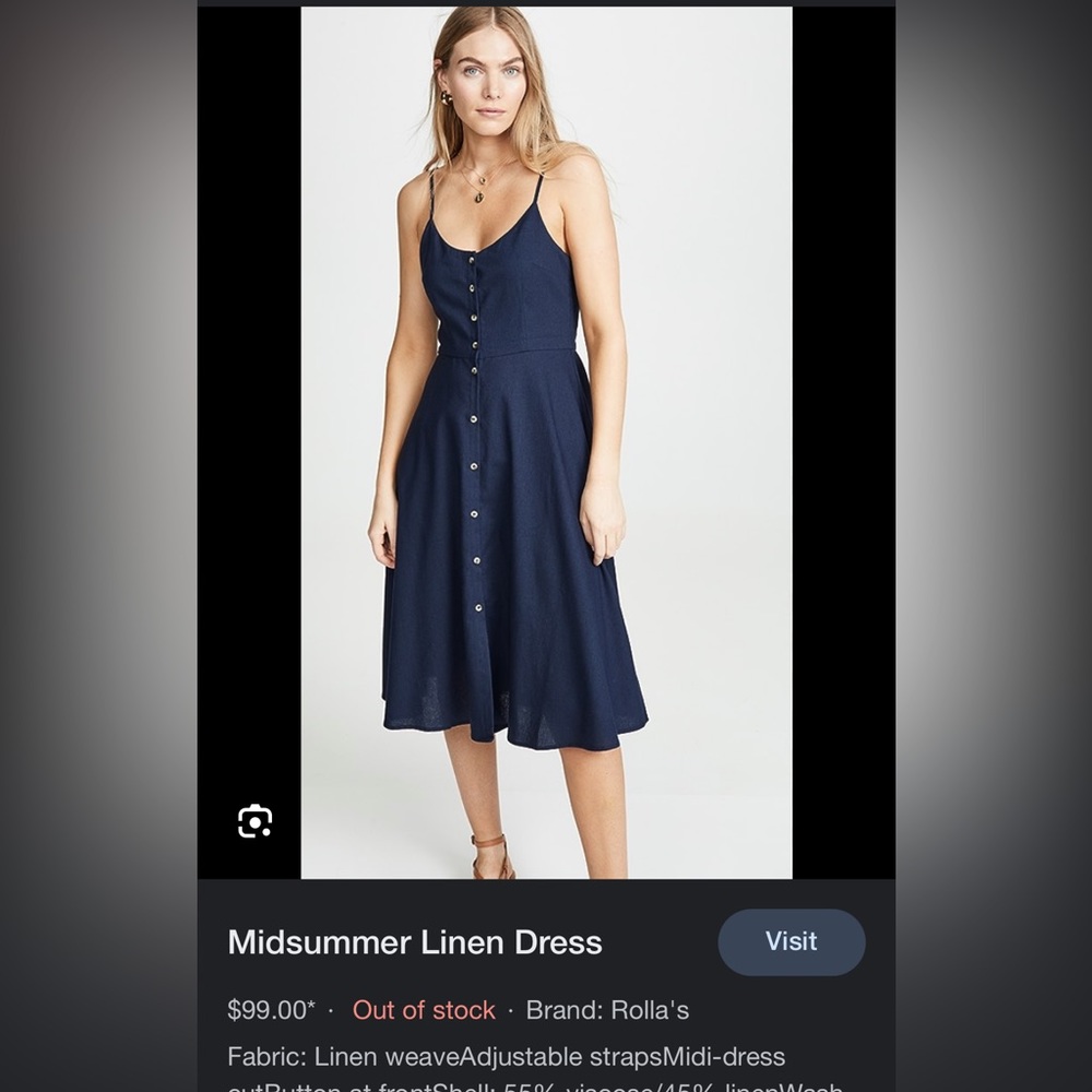 Linen midi dress